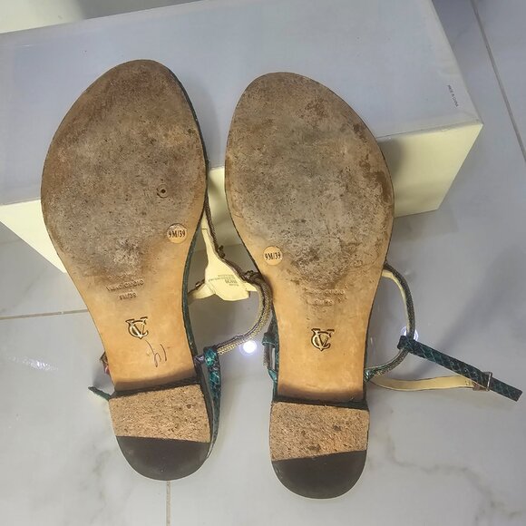 Vince Camuto VC Signature Snakeskin Leather Sandals - Picture 7 of 7